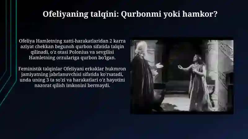 Hamlet tragediyalaridaharakterlartalqini 4
