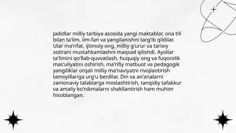 Jadid ma'rifatparvarchiligi milliy tarbiyaning asosi 4