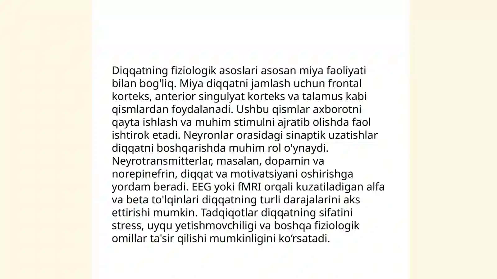 Diqqatning asosiy xususiyatlari 4