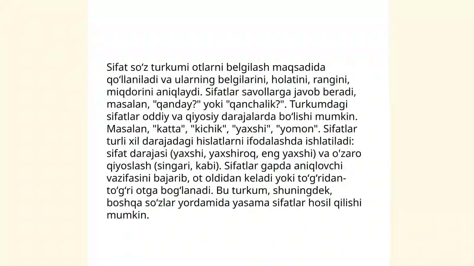 Ona tili fanidan soʻz turkumlari 4