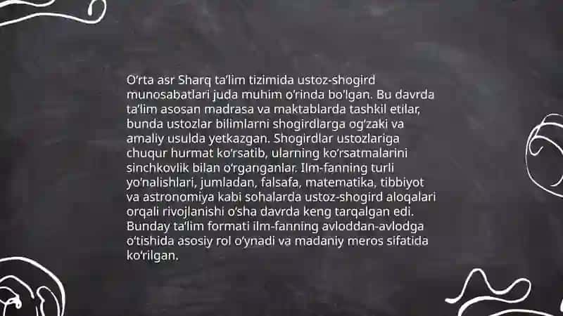 Ustoz-shogird an’analarining tarixiy genezisi va milliy asoslari 4