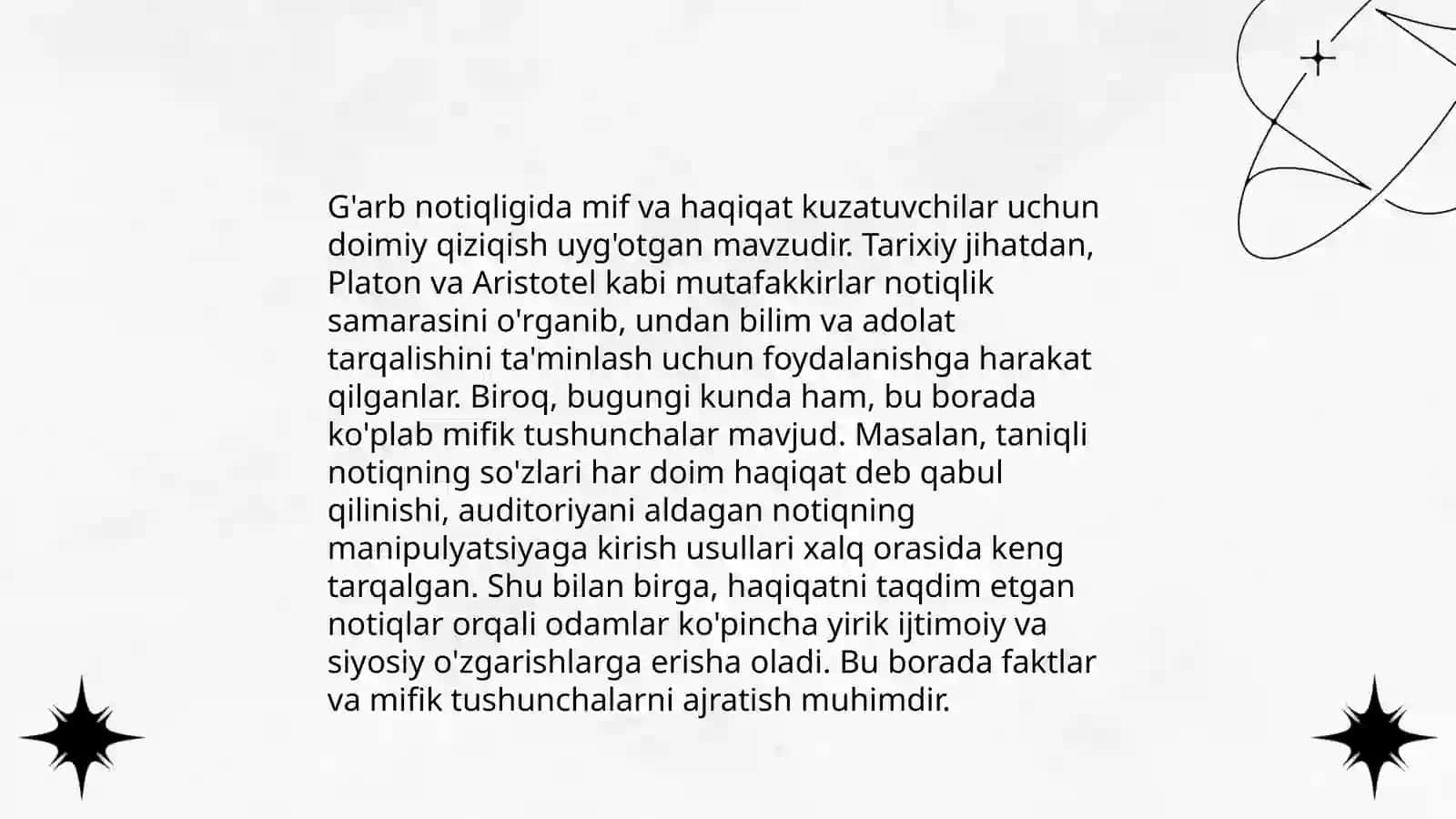Notiqlik san’ati. Gʻarb va sharq notiqligi 4