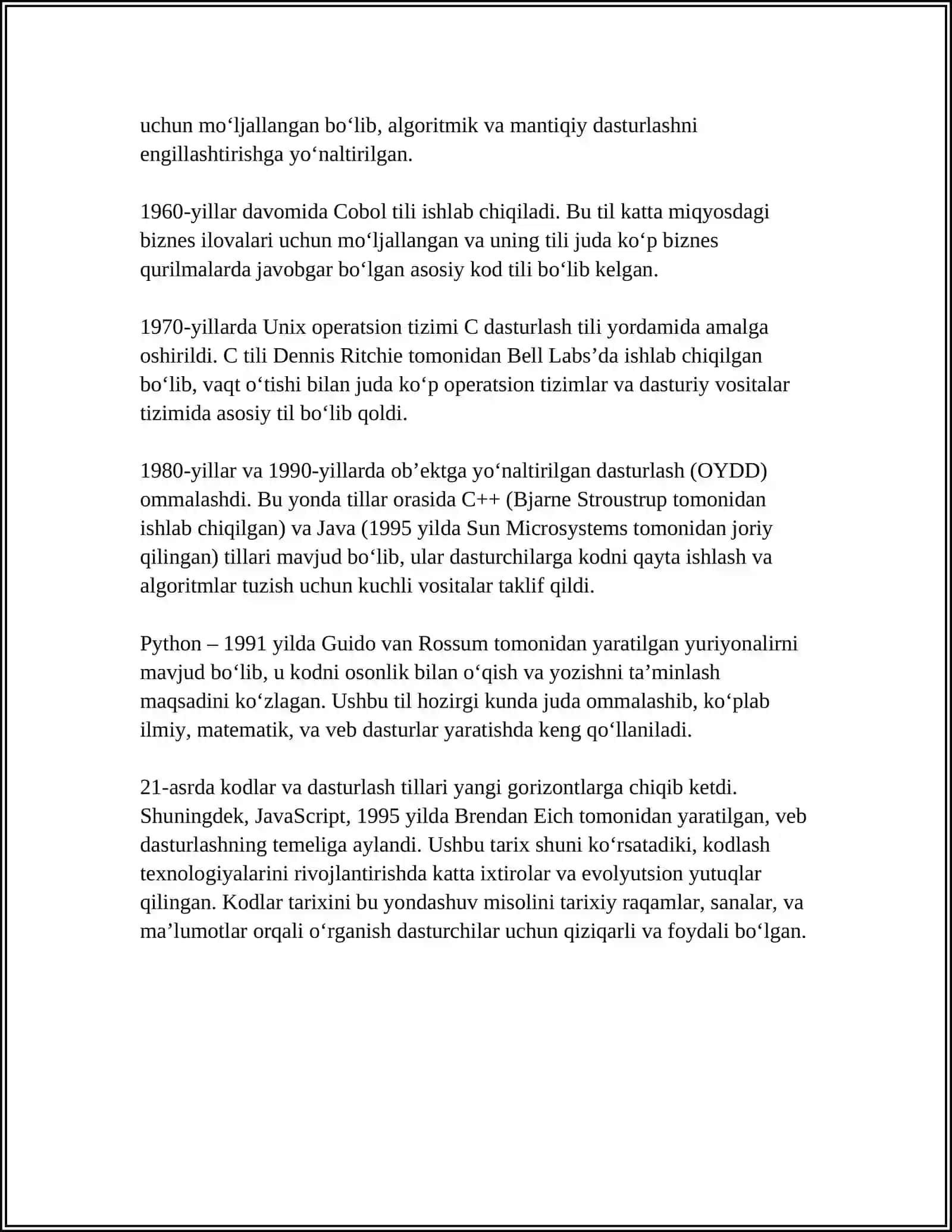 Kodlar tarixi 4