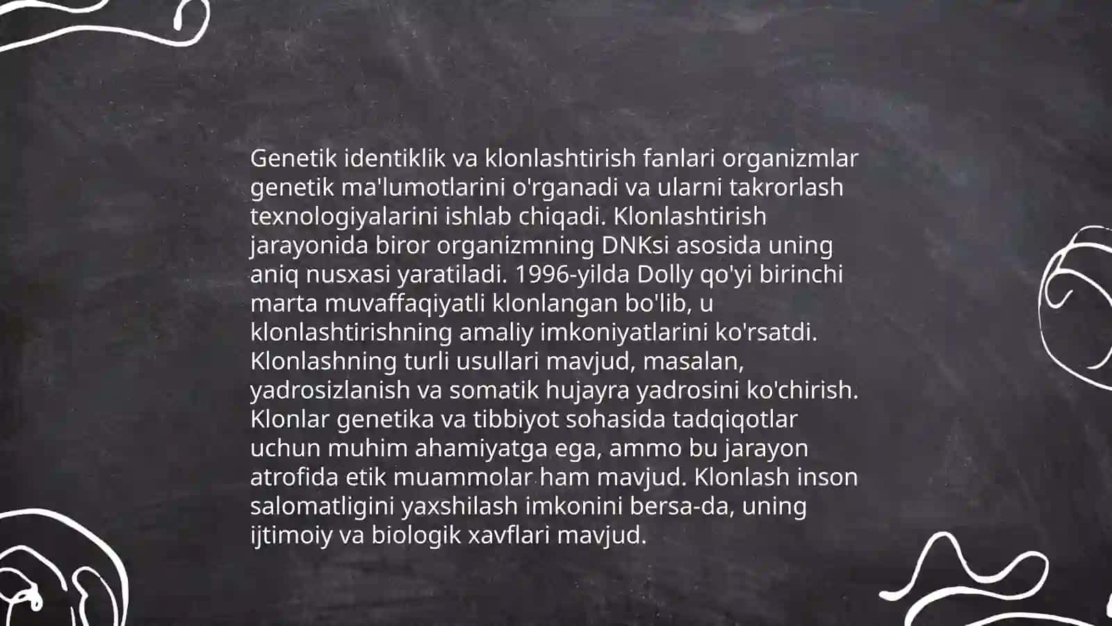Klonlar klonlashtirish klinik ahamiyati 4