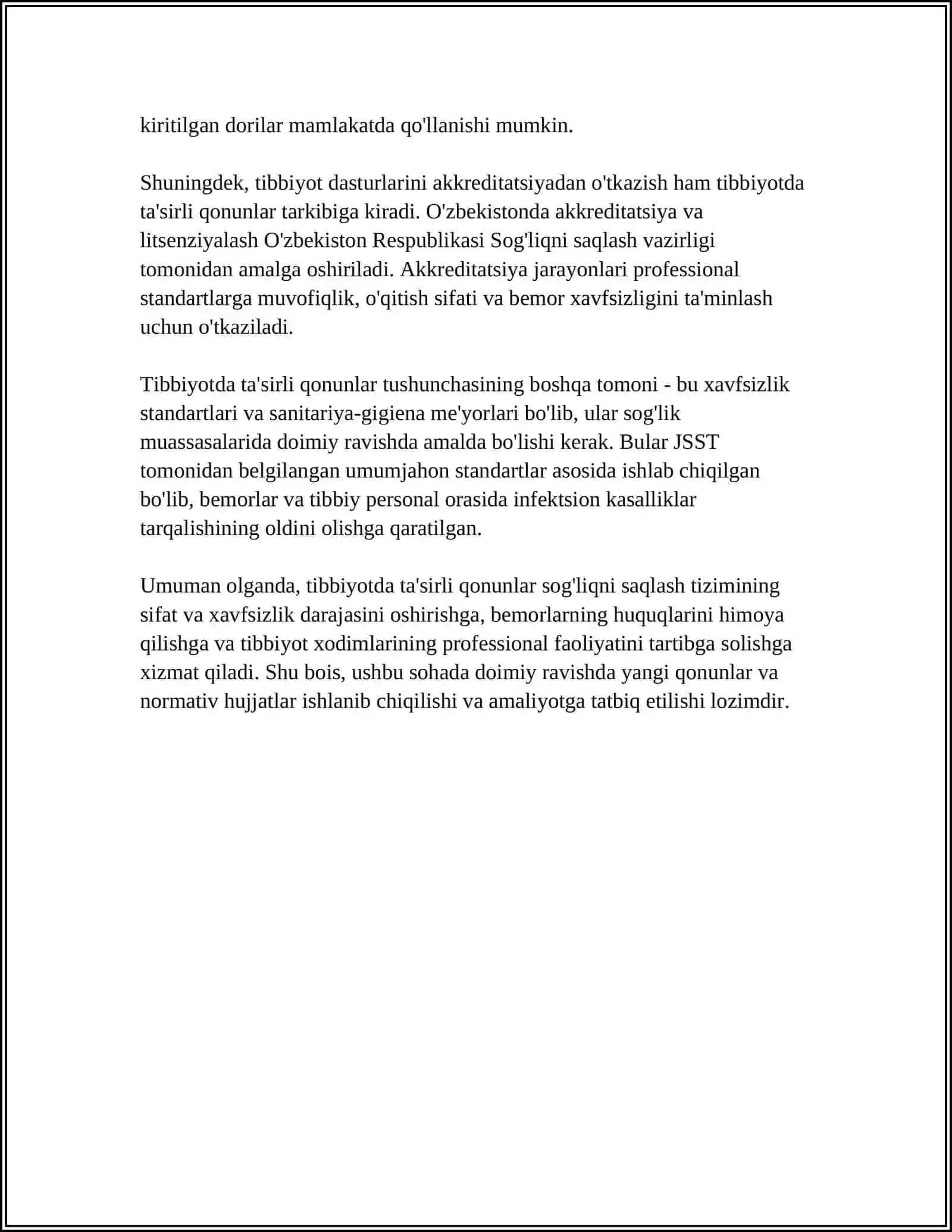 TA'SIRLASH QONUNLARI TIBBIYOTDA AXAMIYATI 4