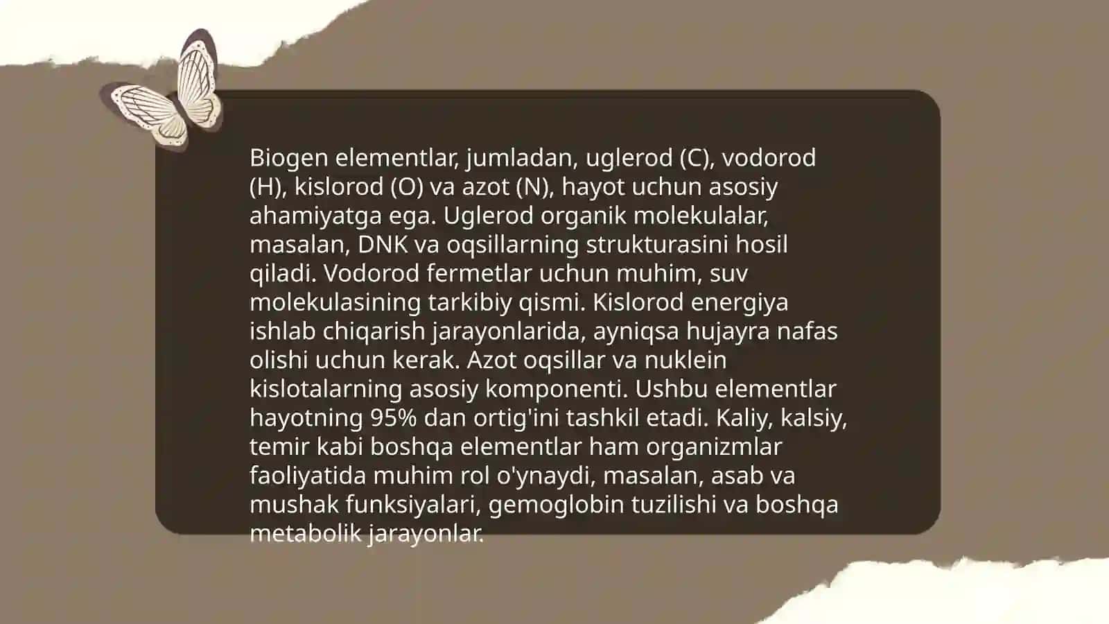 Biogen elementlar va ularning ahamiyati 4