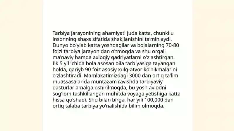 Tarbiya jarayonining mohiyati va ahamiyati 4