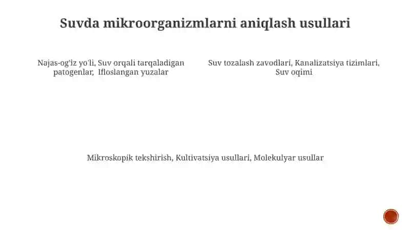 Mikroorganizmlarning suvda tarqalishi 4