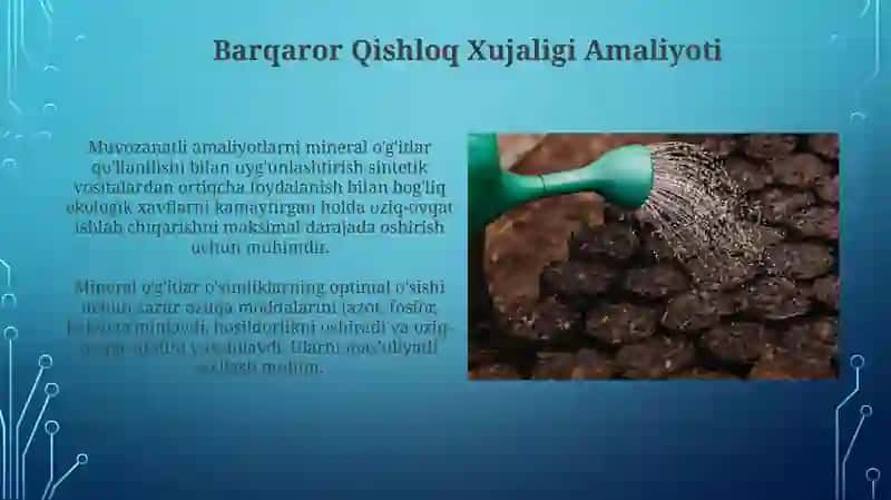 Mineral o'g'itlar ahamiyati 4