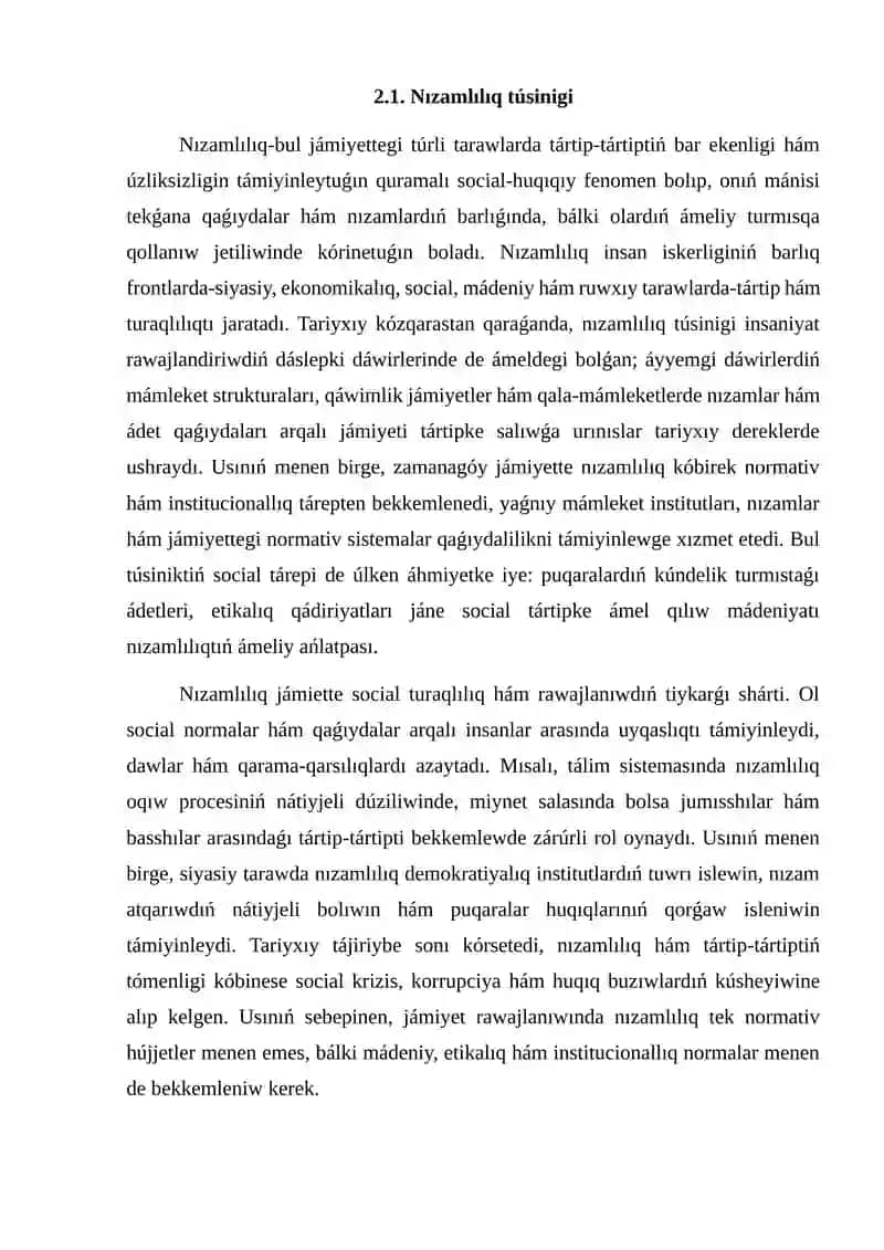 Nızamlılıq hám huqıqıy tártip 4