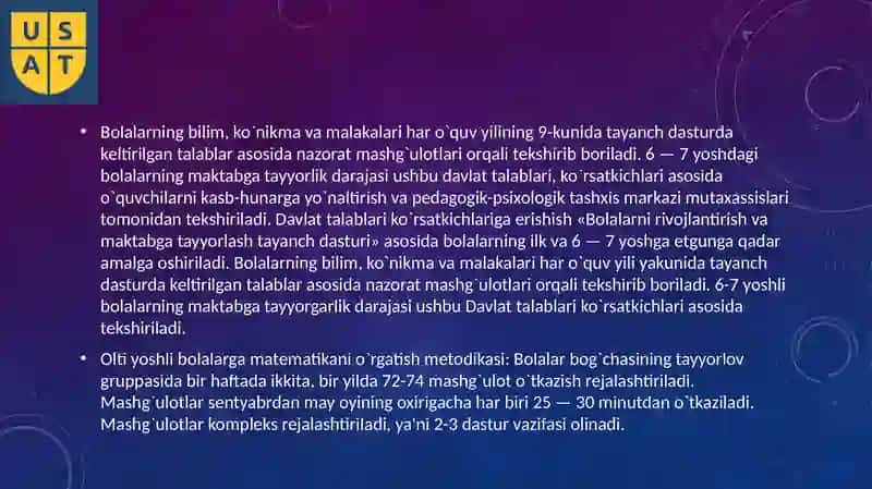 Bolalarga hisoblash usulini o'rgatish 4