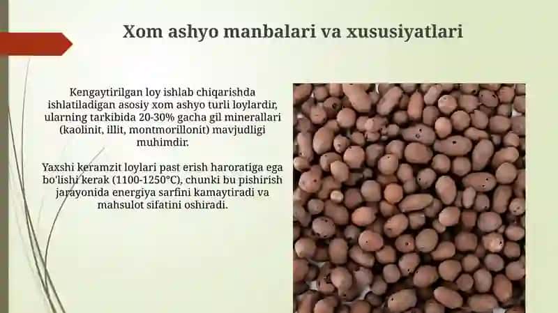 Keramzit ishlab chiqarish texnologiyasi 4
