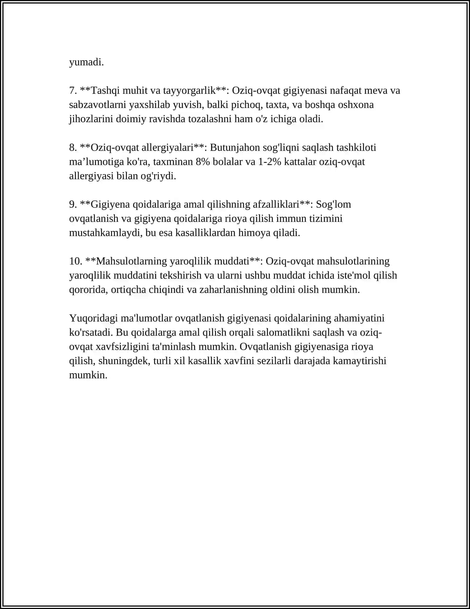 OVQATLANISH GIGIYENASI. NUTRITSIOLOGIYA. ORGANIZMDAGI MIKROELEMENTLAR VA VITAMINLAR 4