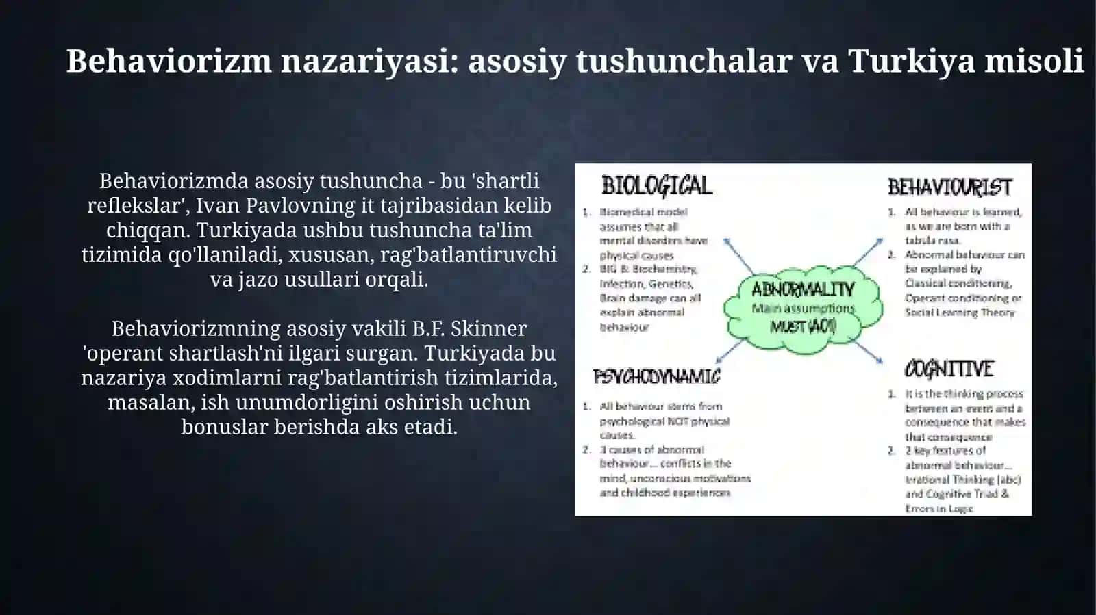 Xulq-atvor nazariyalari 4