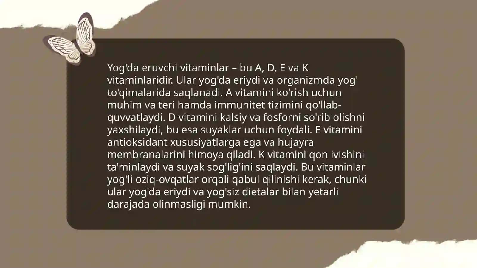 Vitaminlar tasnifi 4