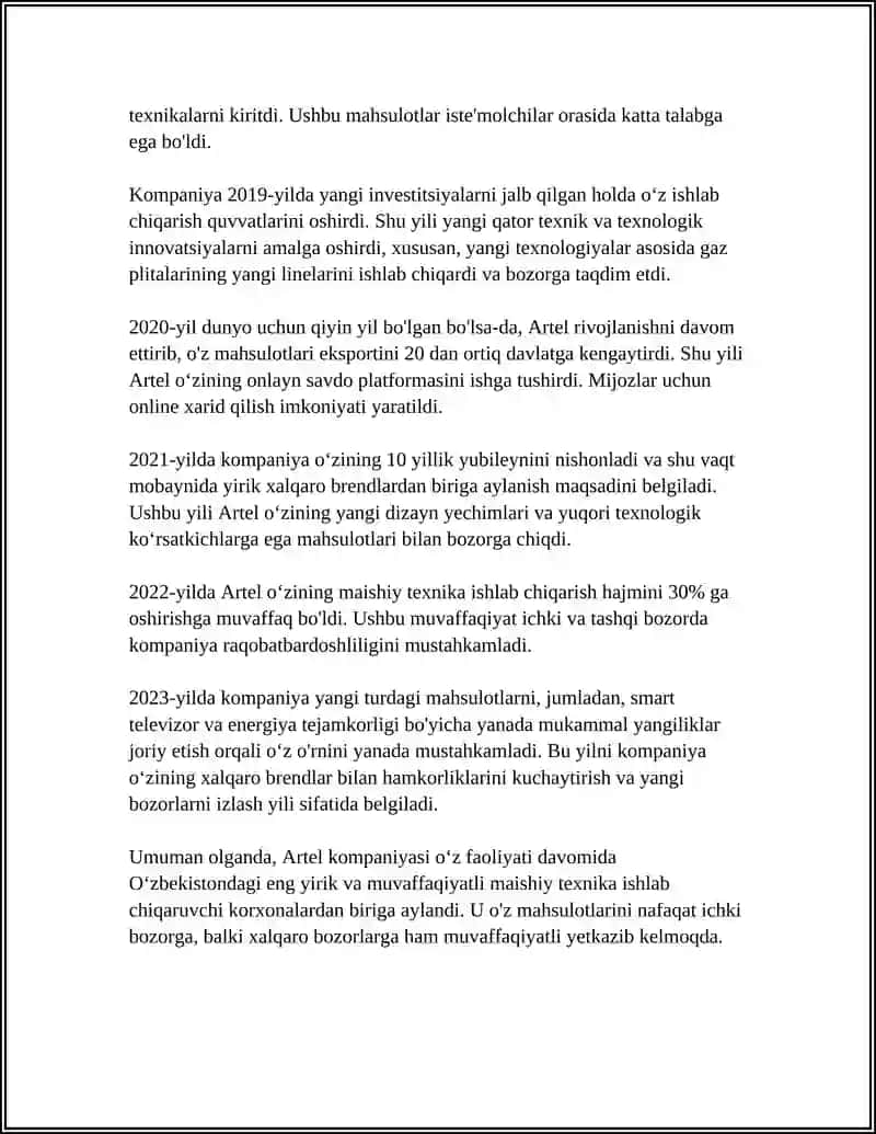 Artel kompaniyasi 4