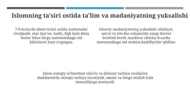 Oʻrta Osiyoda tarbiya, maktab pedagogik fikrlar 4