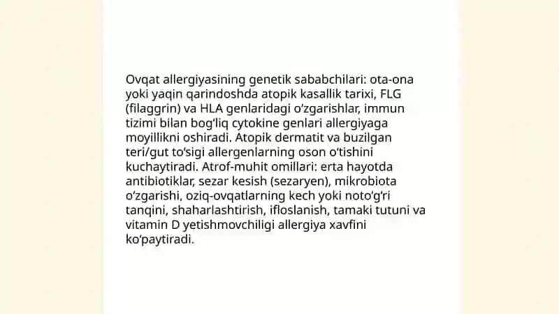 Ovqat allergiyasi 4