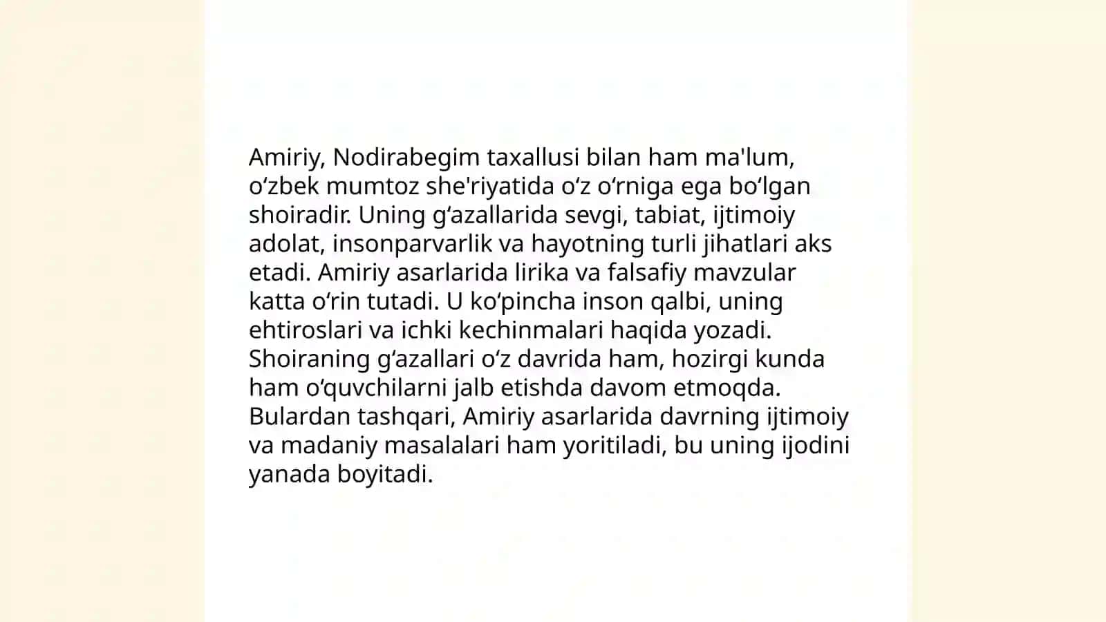 Amiriyning hayoti va ijodi. G’azallari tahlili 4