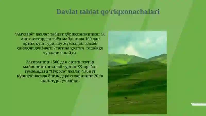 Oʻzbekistonning Himoyalangan Tabiat Hududlari 4