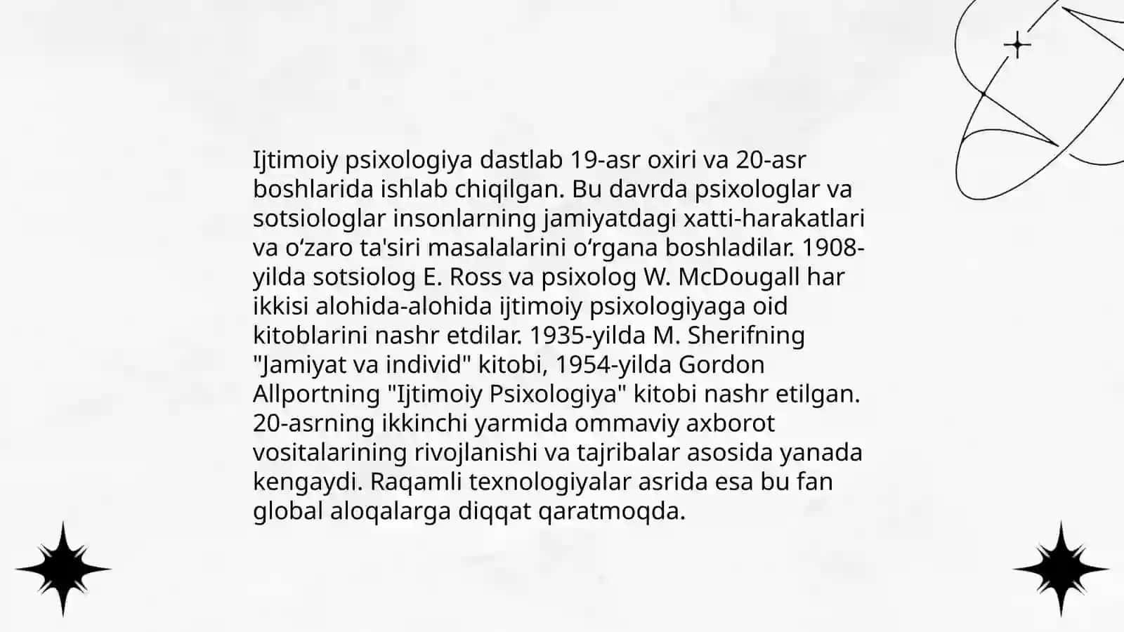 Ijtimoiy psixologiyaning kelib chiqish tarixi 4