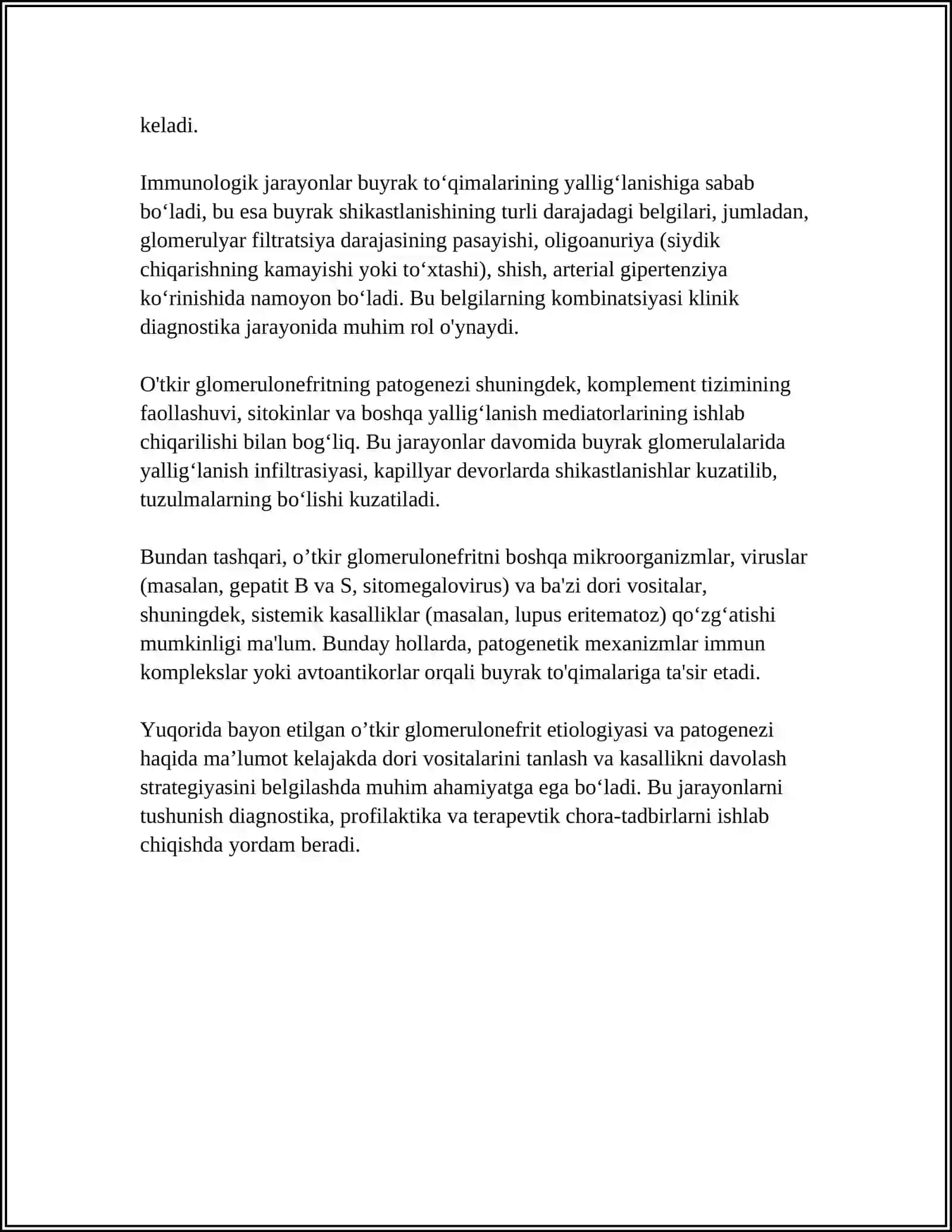 O’TKIR VA SURUNKALI GLOMERULONEFRITLAR 4