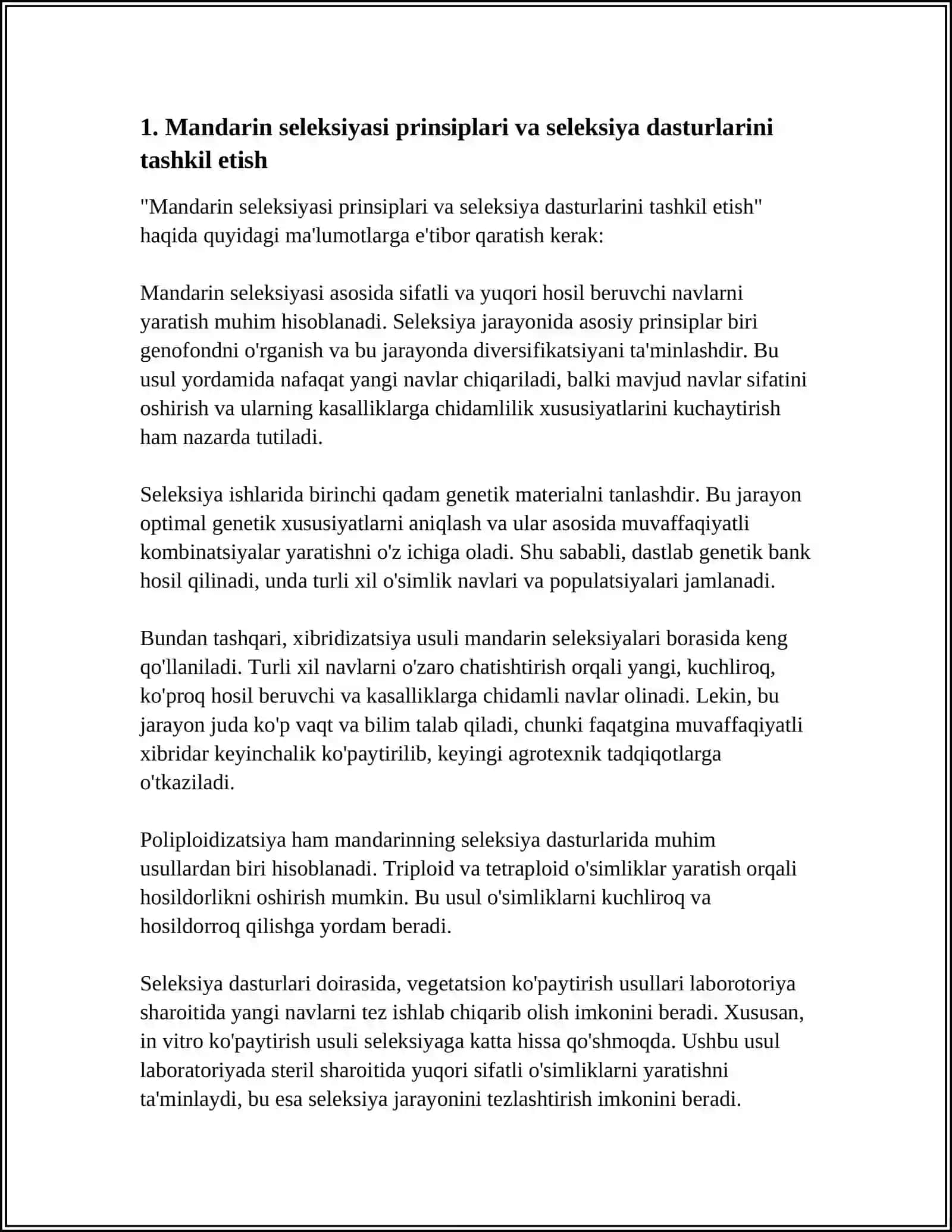 MANDARIN SELEKSIYASI VA NAVSHUNOSLIGI YURITISH 4
