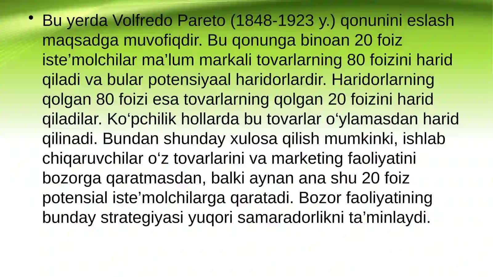 Bozor segmentasiyasining mahiyati va o'ziga xos xususiyatlari 4