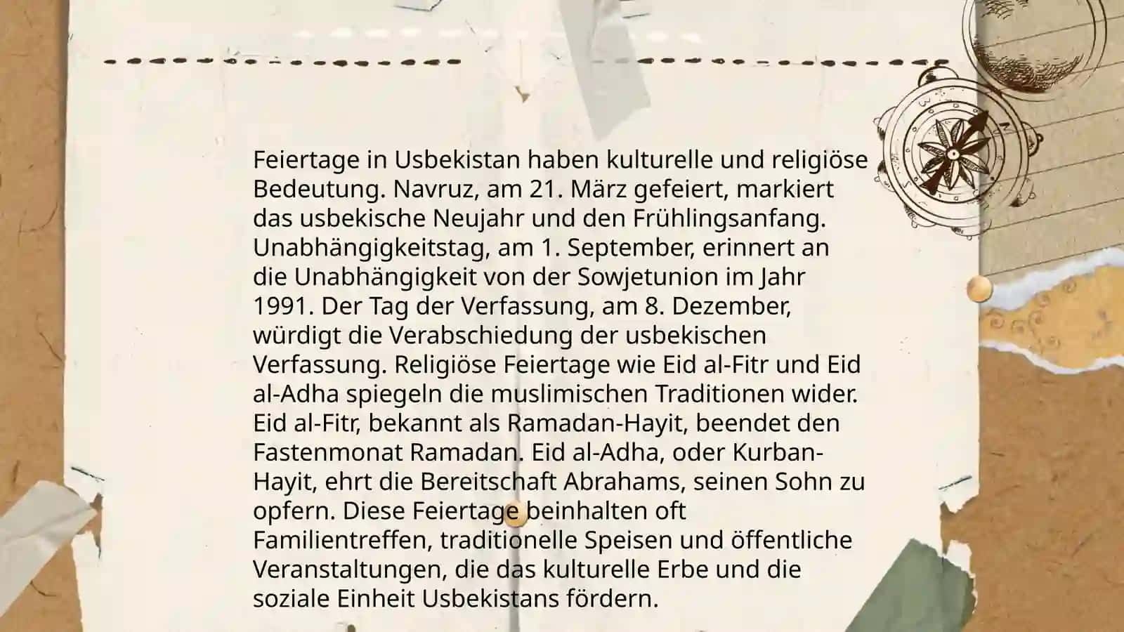 Feiertage in Deutschland und Usbekistan: Vergleich und Unterschiede 4