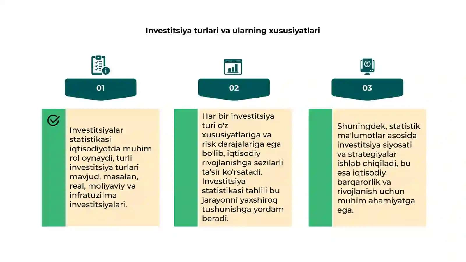Investitsiyalar statistikasi 4