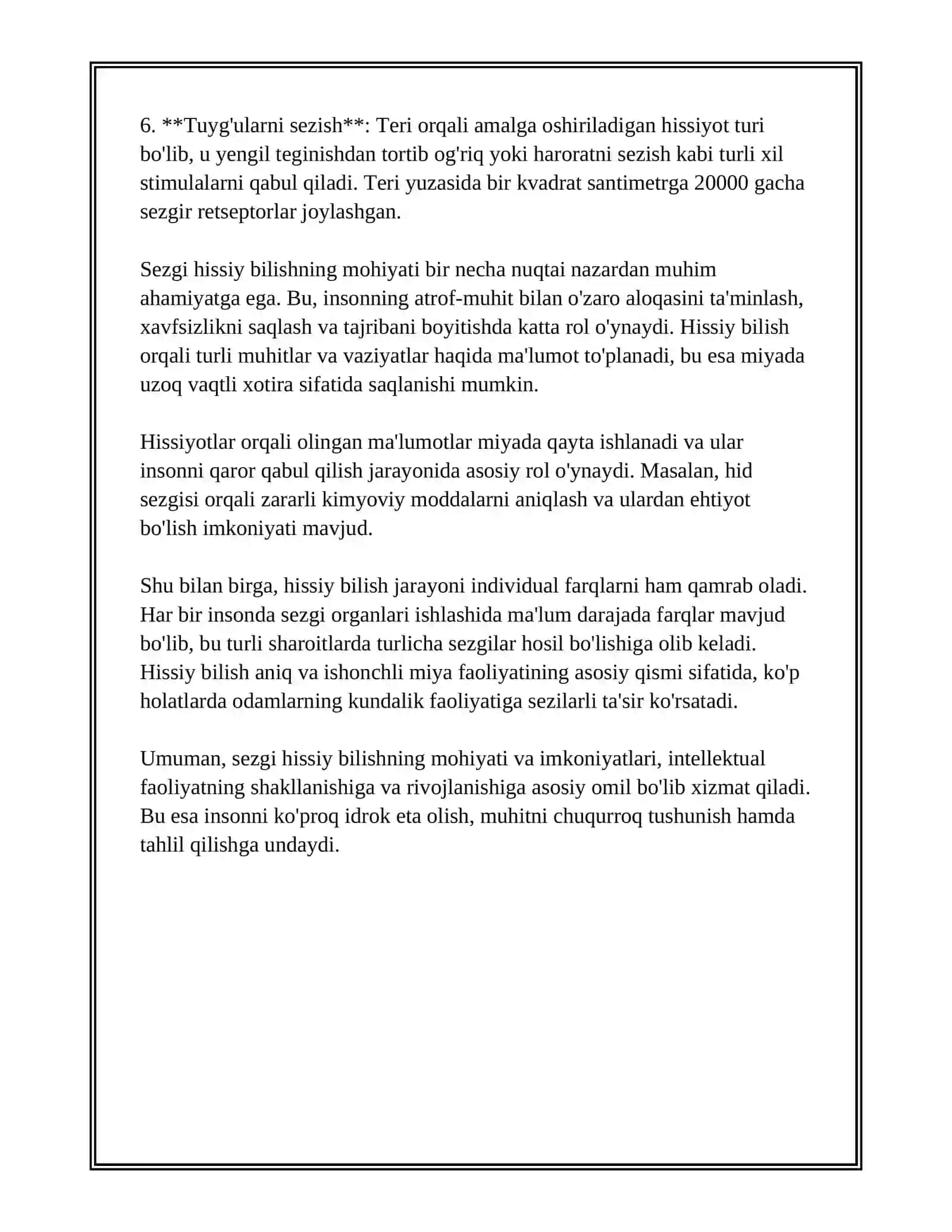 SEZGI HISSIY BILISH JARAYONI ASOSI SIFATIDA 4