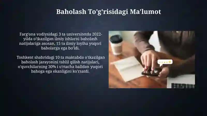 Baholash Natijalarini Tahlil Qilish 4