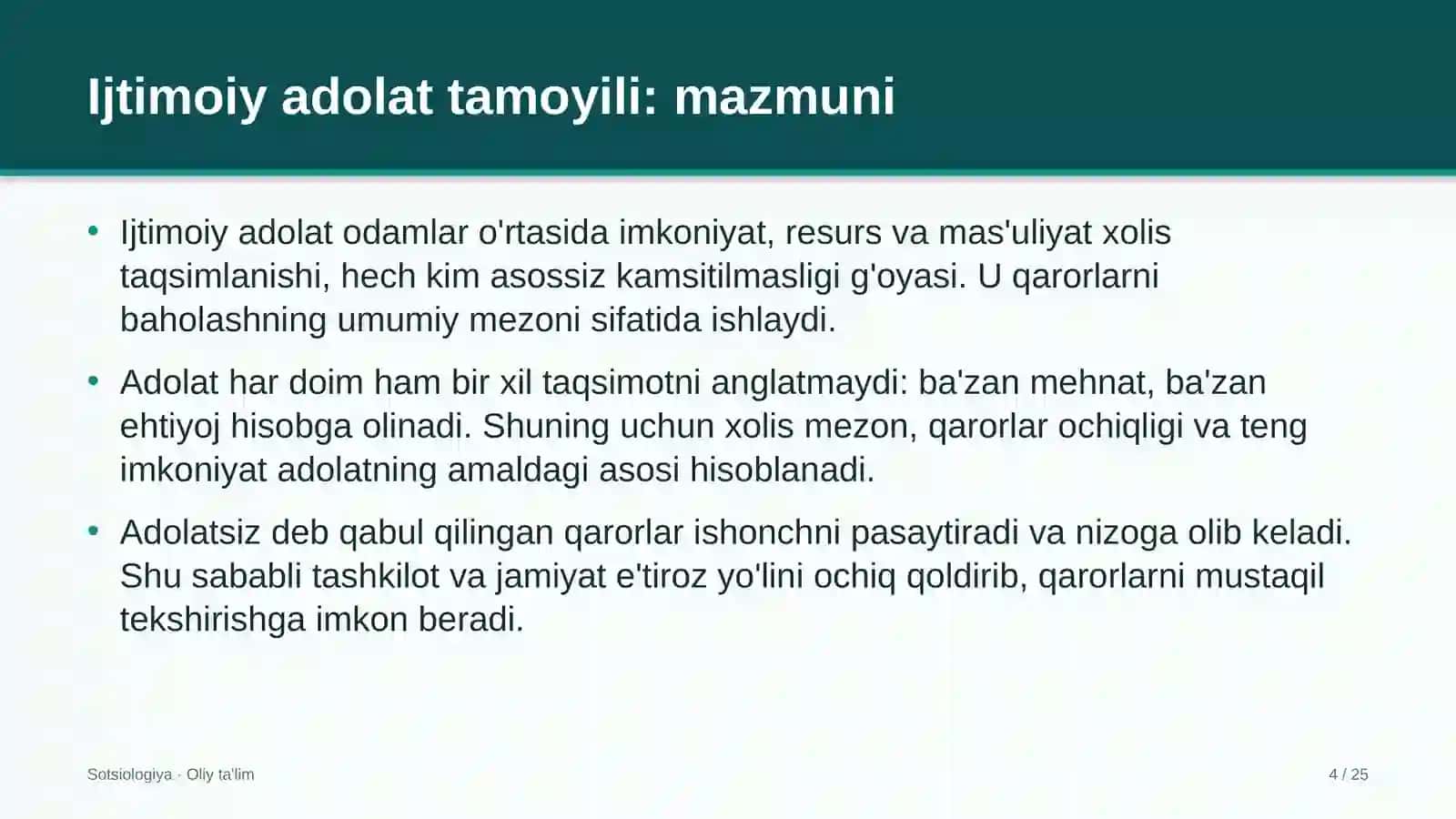 Asalarichilikda ijtimoiy adolat tamoyili 4