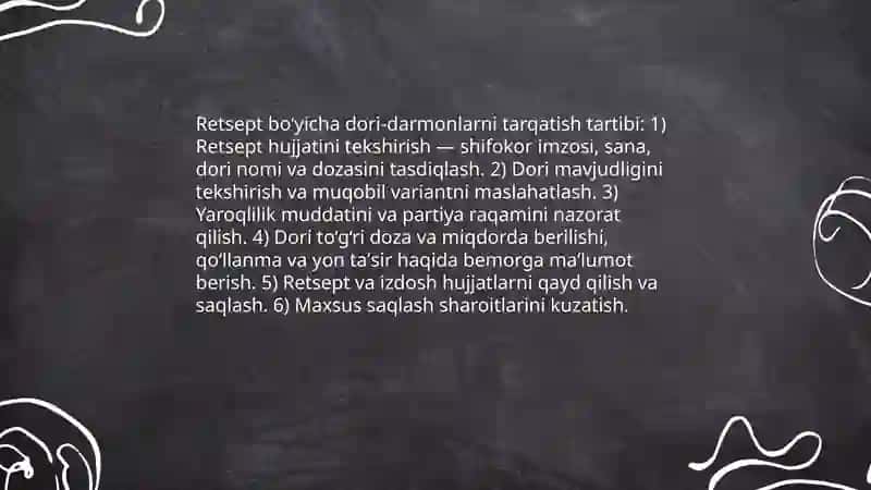 Farmatsevt dorixona jamoasining a'zosi 4