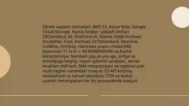 AWS, Azure, GCP provayderlarini taqqoslash 4