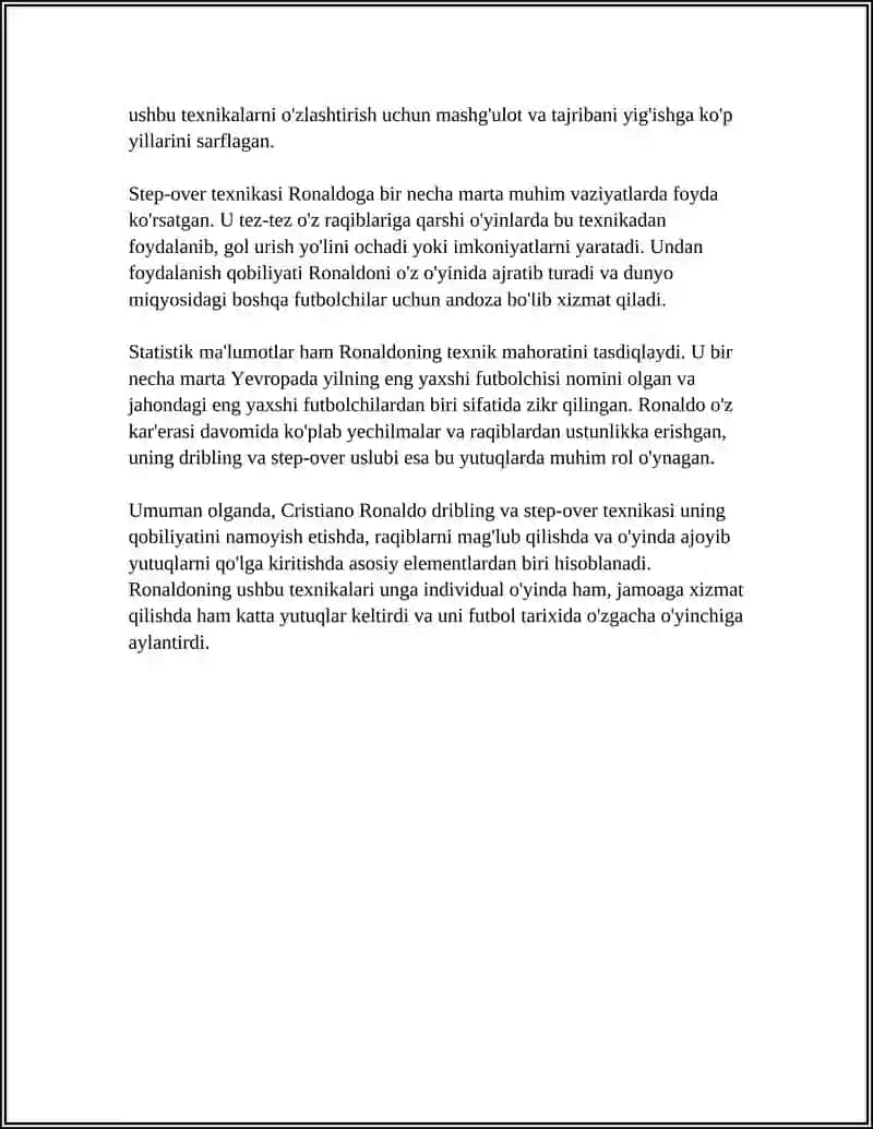 CRISTIANO RONALDO O'YIN TEXNIKASI 4
