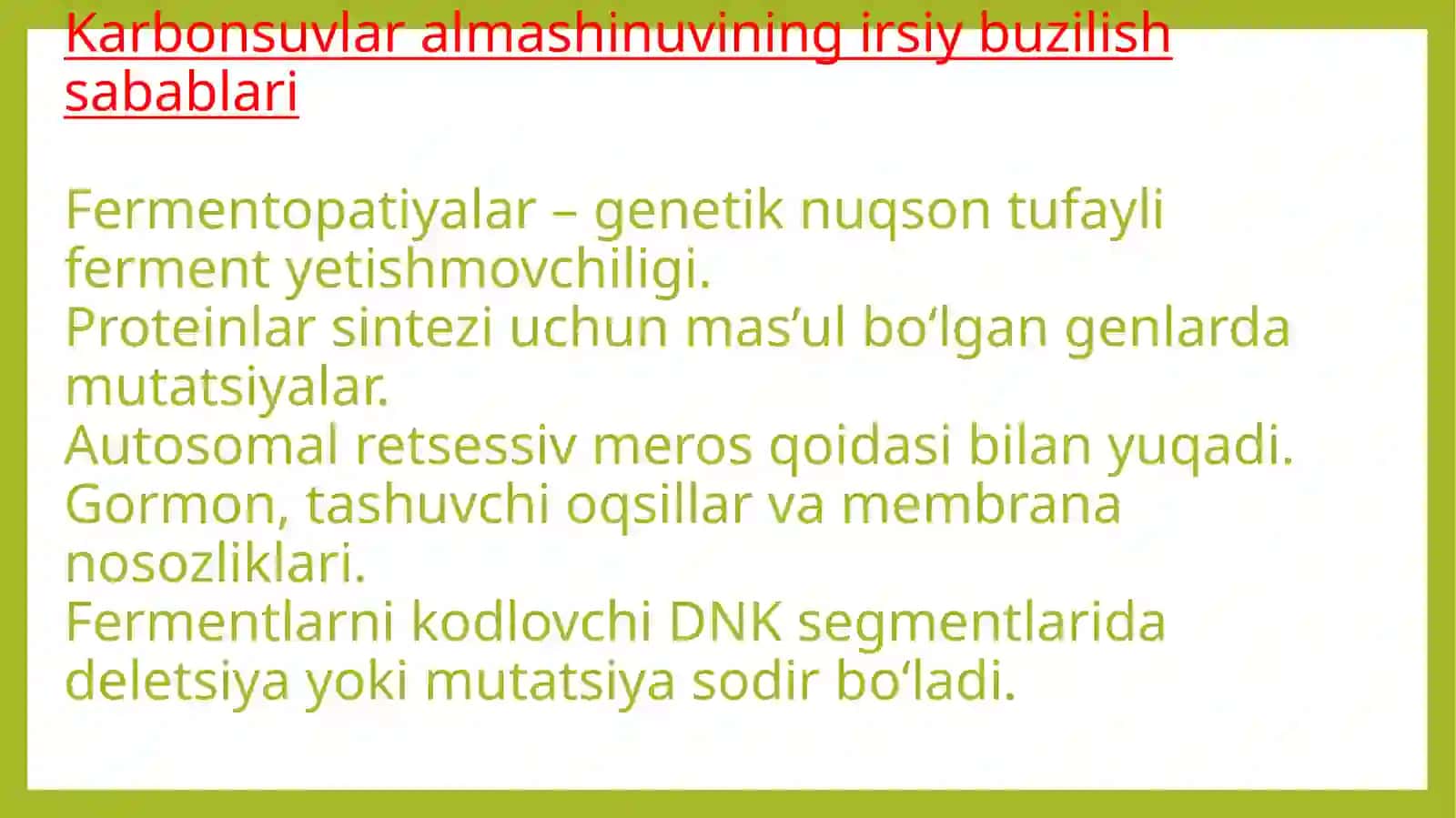 Karbonsuvlar almashinuvi 4
