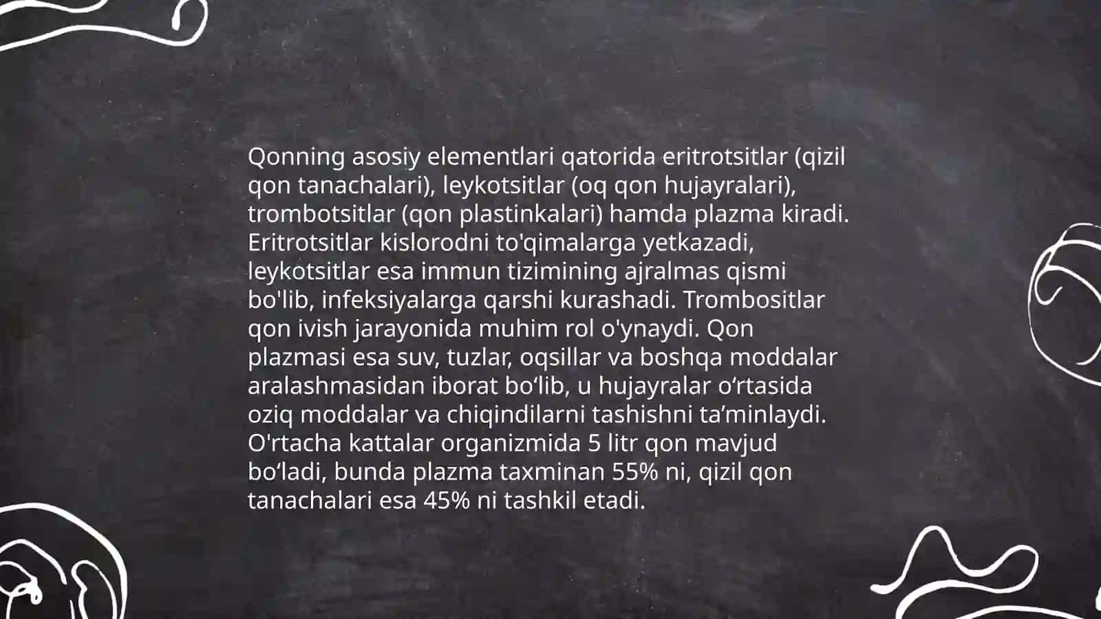 Qon uning tarkibi va vazifalari 4