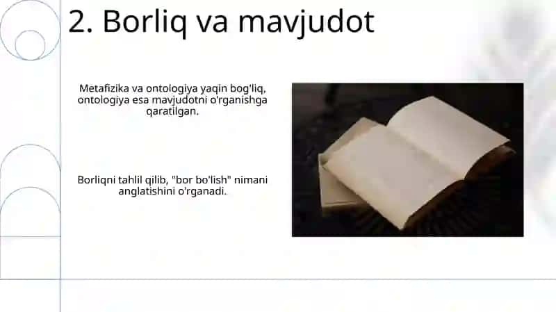 Ontologiya -borliq falsafasi 4