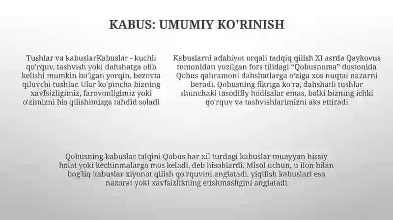 Kaykovusning "Qobusnoma" 4
