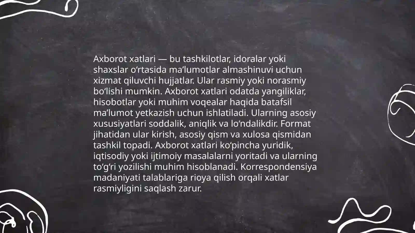 Xatlar,axborot xati va da'vo xatlari 4