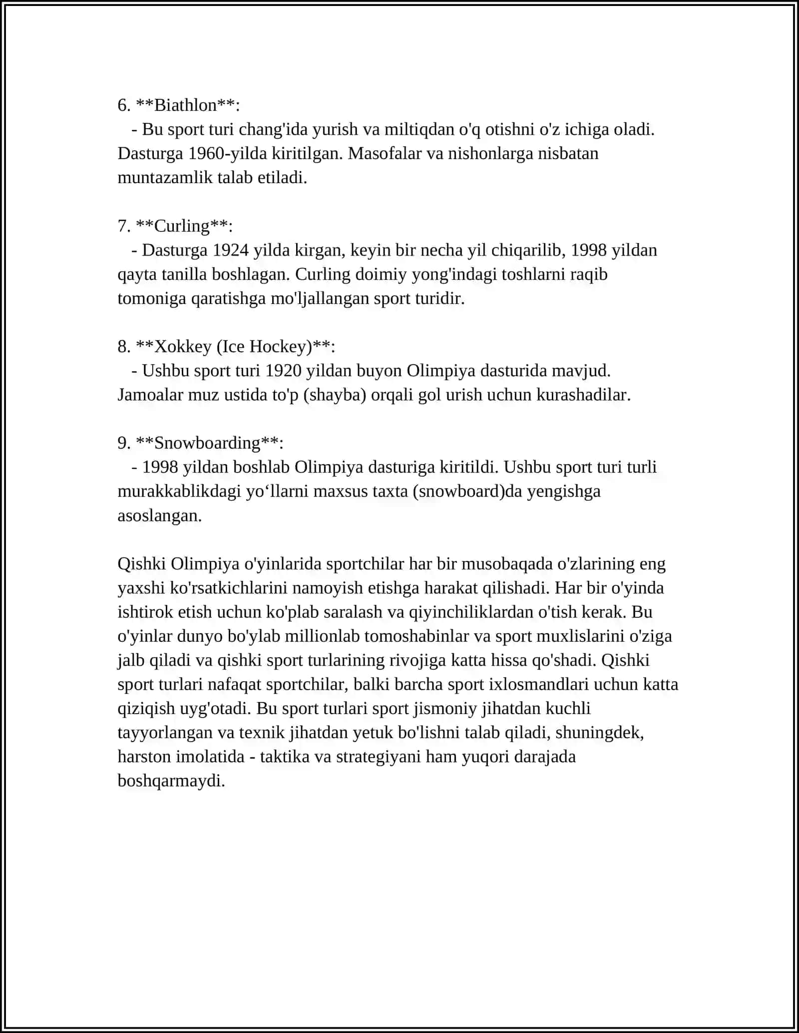 Qishki Olimpiya O'yinlari 4