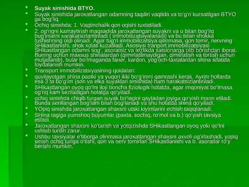 Suyaklarning sinishi va chiqishi 4