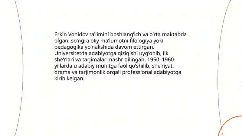 Erkin Vohidov hayoti va ijodi 4