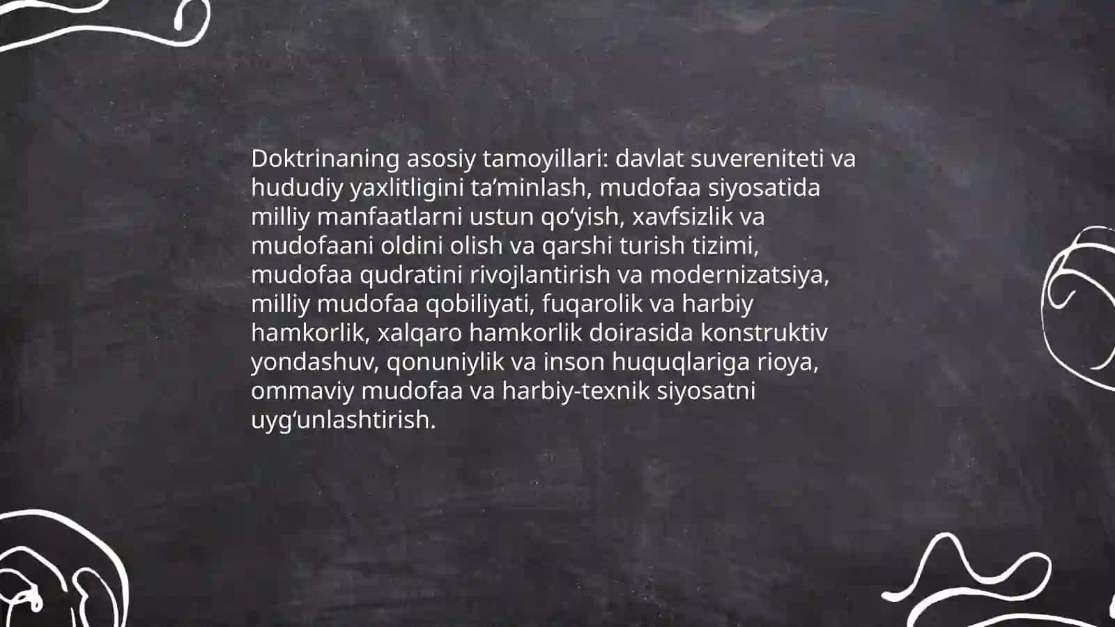 O’zbekiston Respublikasi Mudofaa doktrinasi 4