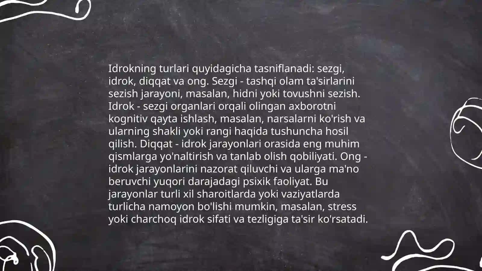 Idrok haqida tushuncha 4