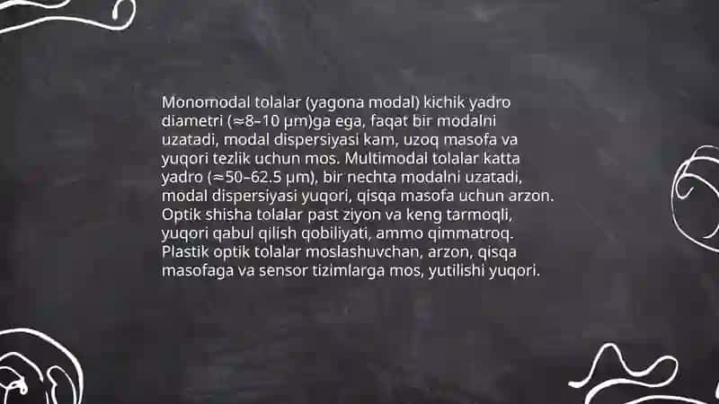 Optik tola tizimlar 4