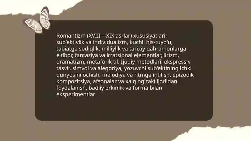 Ijodiy metod va adabiy oqimlar 4