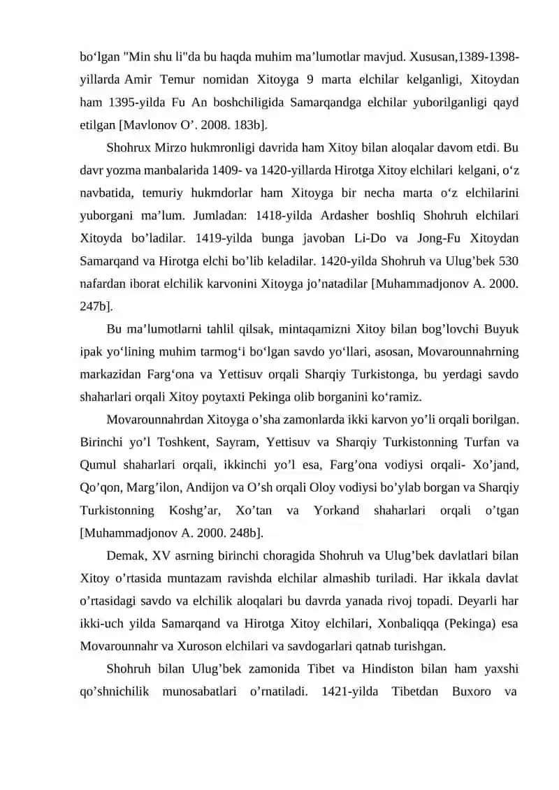 TEMURIYLAR DAVRIDA BUYUK IPAK YO'LINING AHAMIYATI 4