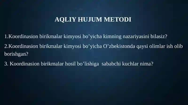 Kimyoviy bog’lanish nazariyasi 4